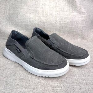 OrthoComfoot‎ men’s gray canvas slip on sneakers shoes size 10/42 21JC02 casual